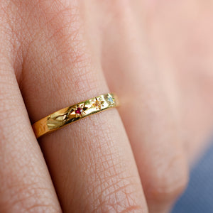Buff Jewellery personalised birthstone gemstone stacking ring