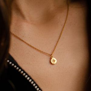 Buff Jewellery birthstone circle charm necklace