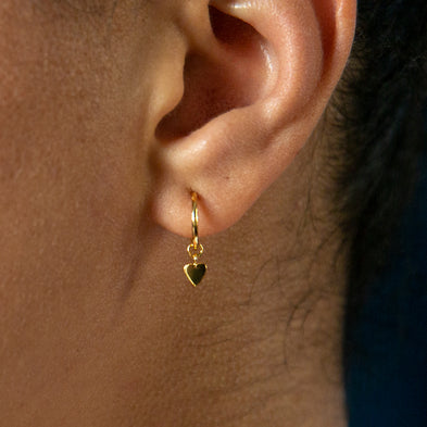 This Little Heart of Mine Two-Way Hoop Charm Earrings