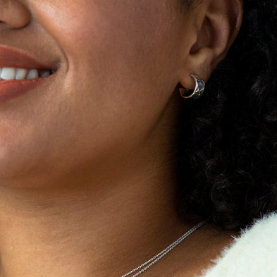 Silver Eternal Flame Hoops