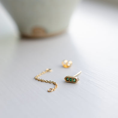 Two-Way Gold Dust 9ct Chain Drop Earrings