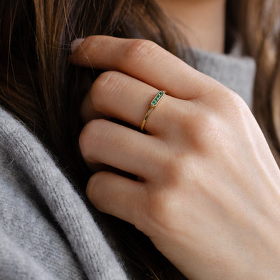 Gold Dust 9ct Birthstone Ring