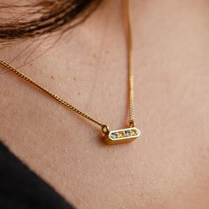 Buff Jewellery solid 9ct gold personalised birthstone necklace