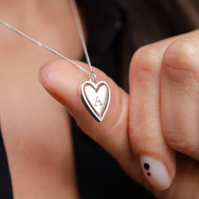 Personalised Heart Spinning Around Necklace
