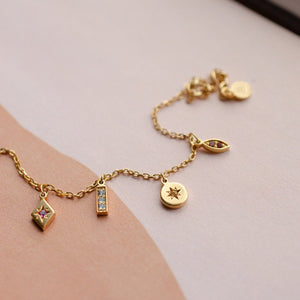 Buff Jewellery Birthstone charm bracelets gold