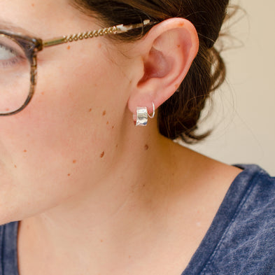 Silver Eternal Flame Hoops