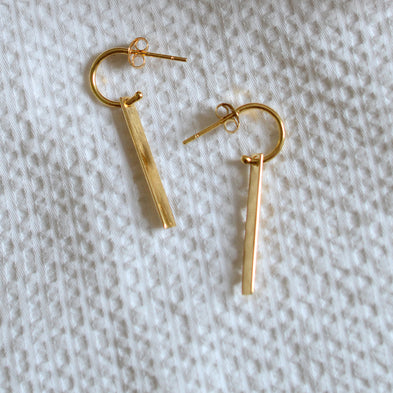 The Line Two-Way Hoop Earrings