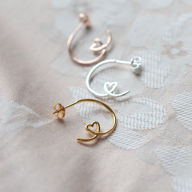 Shape Of My Heart Hoop Earrings