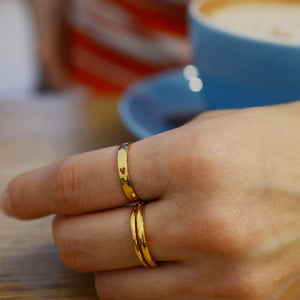 Buff jewellery gold stacking rings