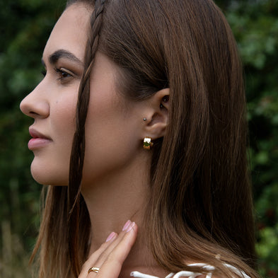 Silver Eternal Flame Hoops